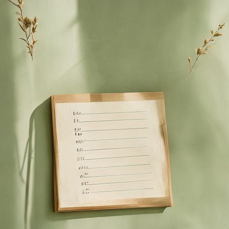Wellness checklist on wooden board